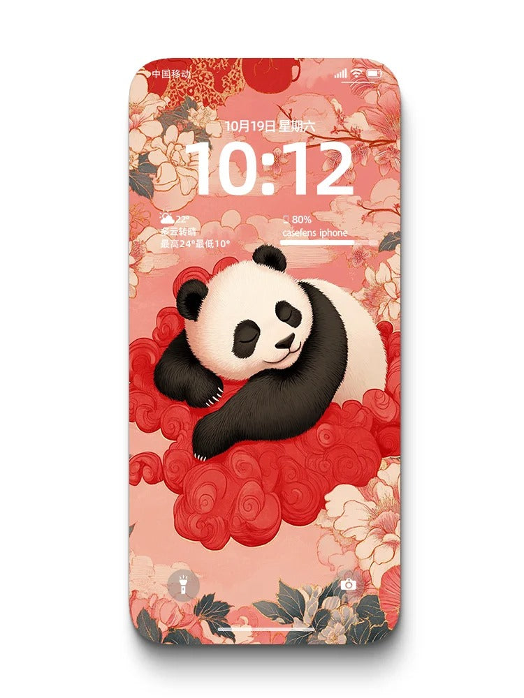 Panda Bliss Floral Phone Case