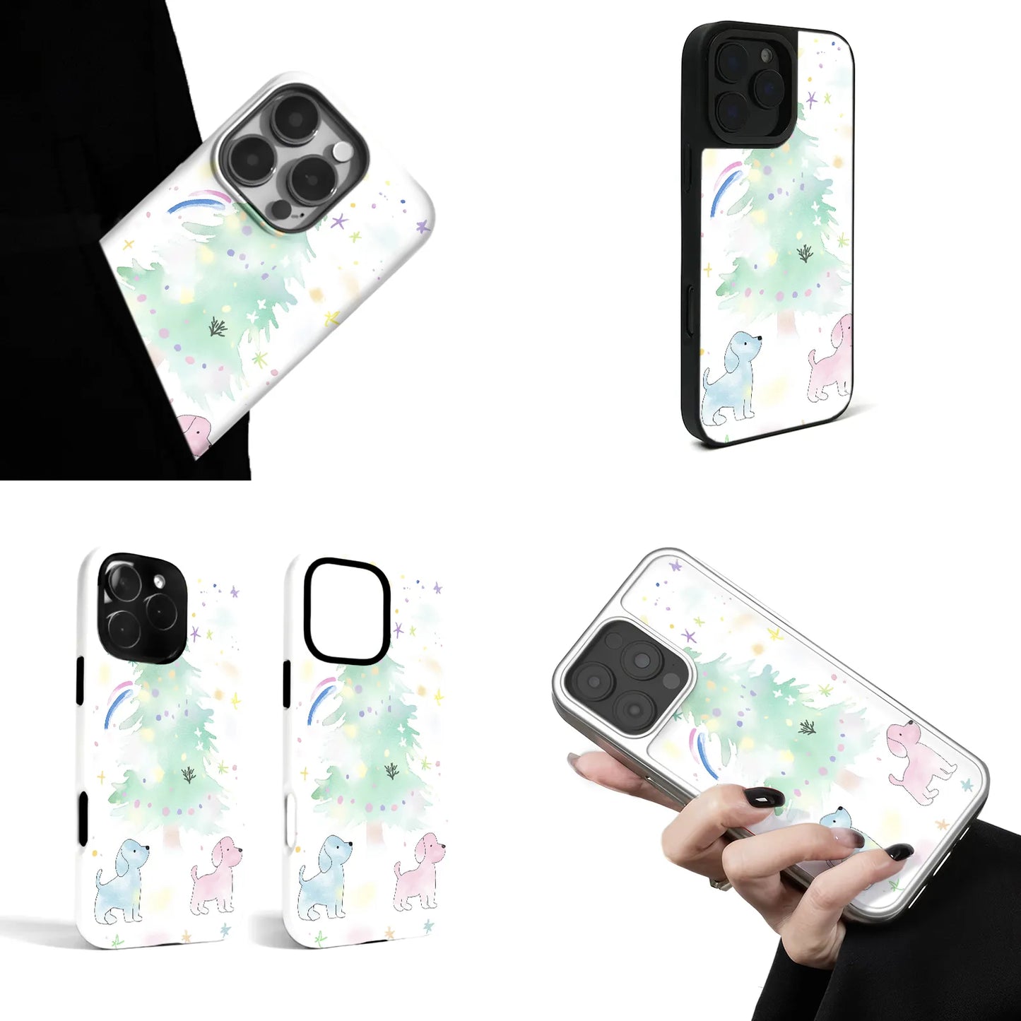 パステルカラーのパピーツリーiPhoneケース