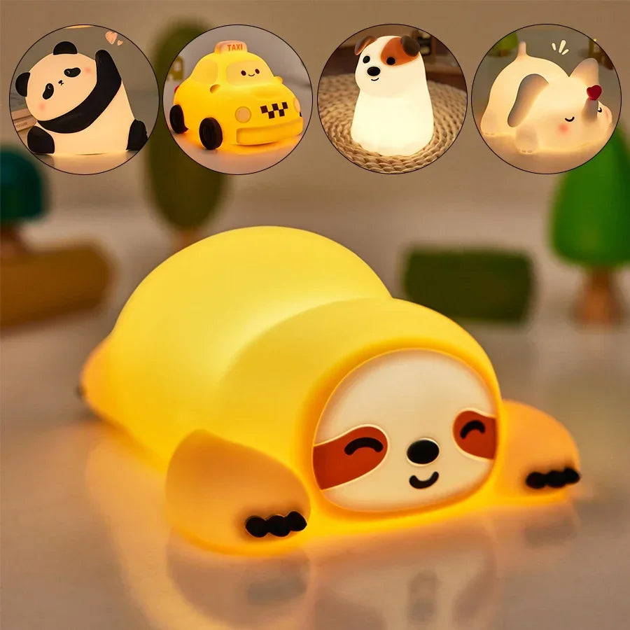 Adorable Animal Shape Night Light | Soft Silicone | LED Bulbs | Cute Designs - Petorverse