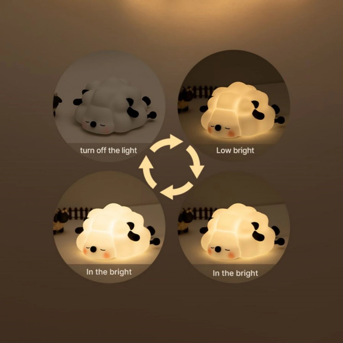 Animal Night Light – Panda, Sheep & Bunny