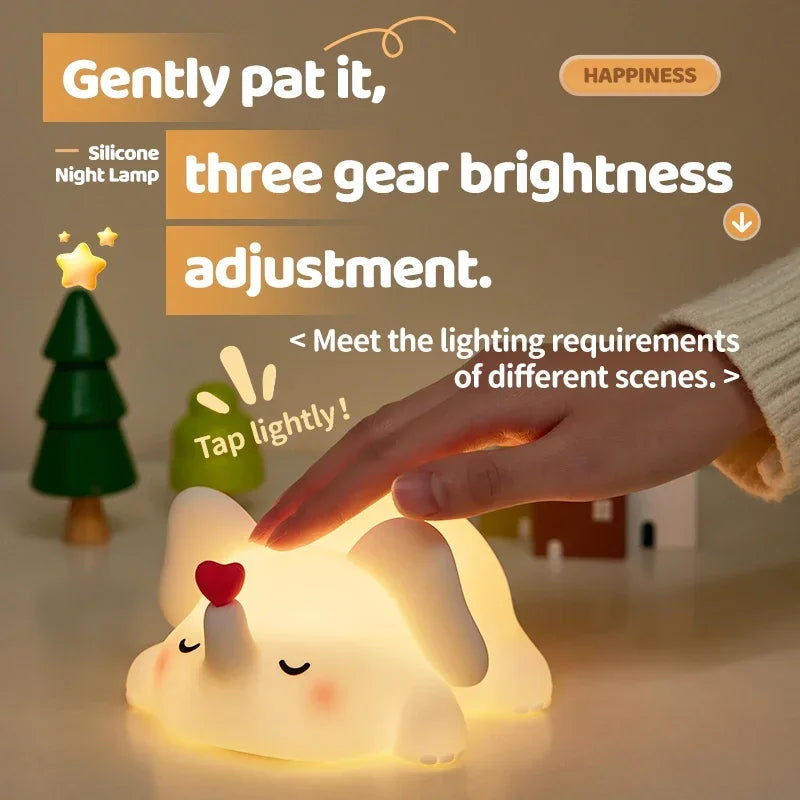 Adorable Animal Shape Night Light | Soft Silicone | LED Bulbs | Cute Designs - Petorverse
