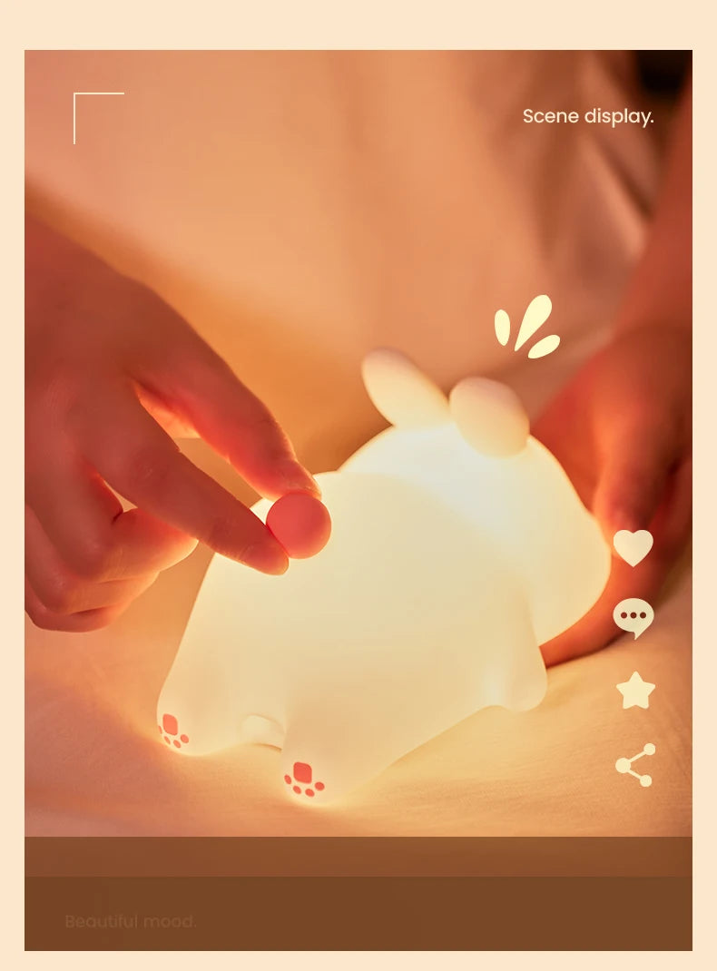 Animal Night Light – Panda, Sheep & Bunny