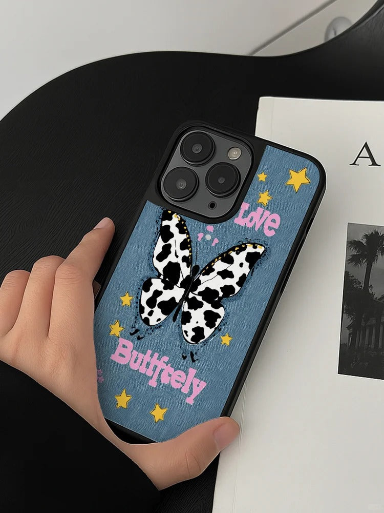 Cow Print Butterfly Case