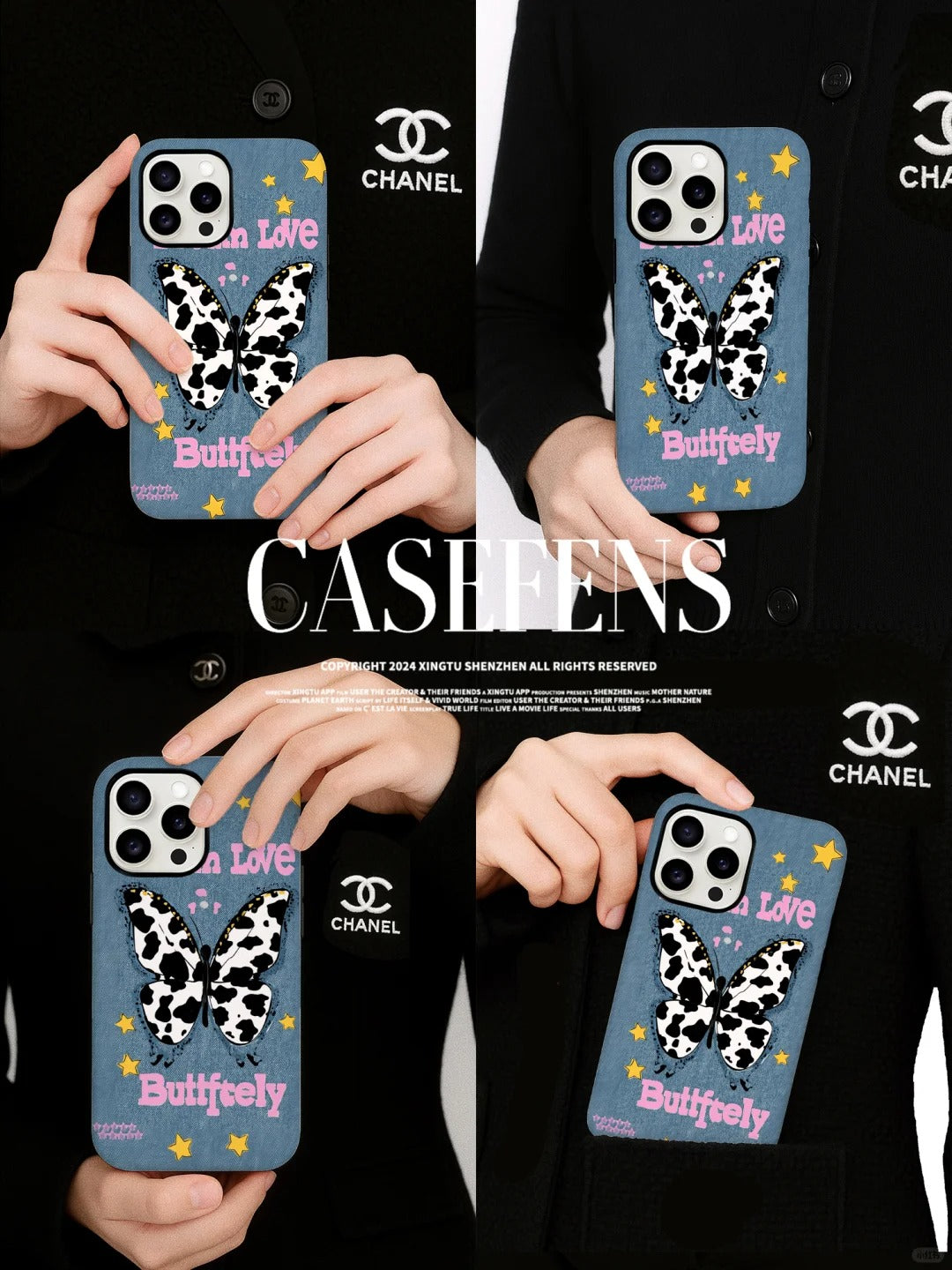 Cow Print Butterfly Case