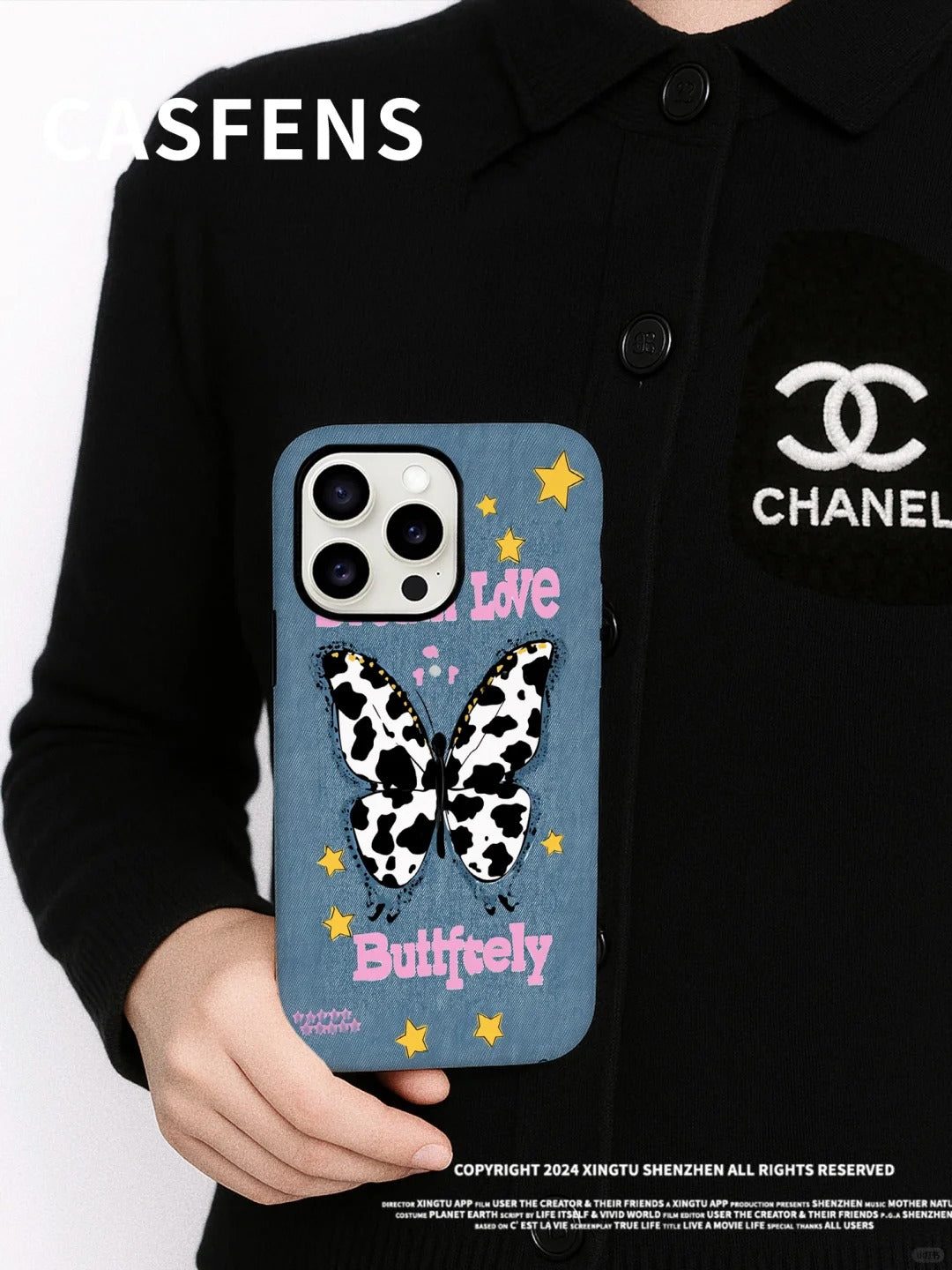 Cow Print Butterfly Case