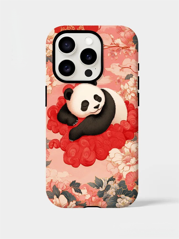 Panda Bliss Floral Phone Case