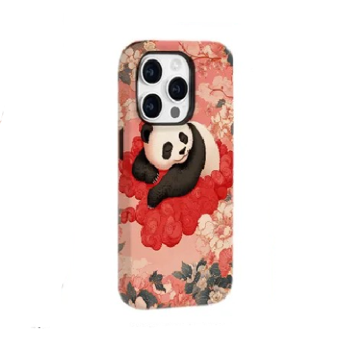 Panda Bliss Floral Phone Case