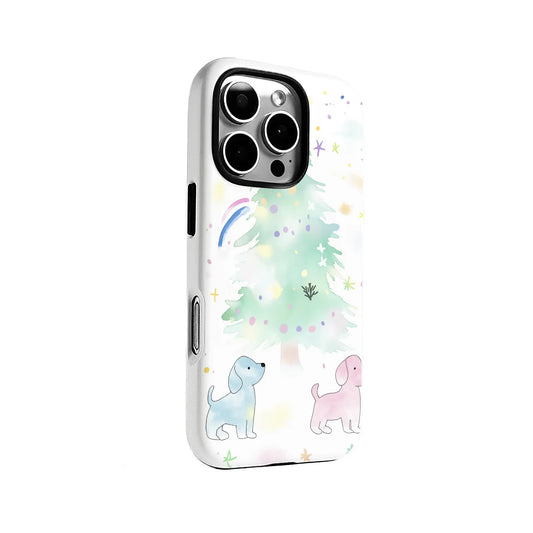 Pastel Puppy Tree iPhone Case