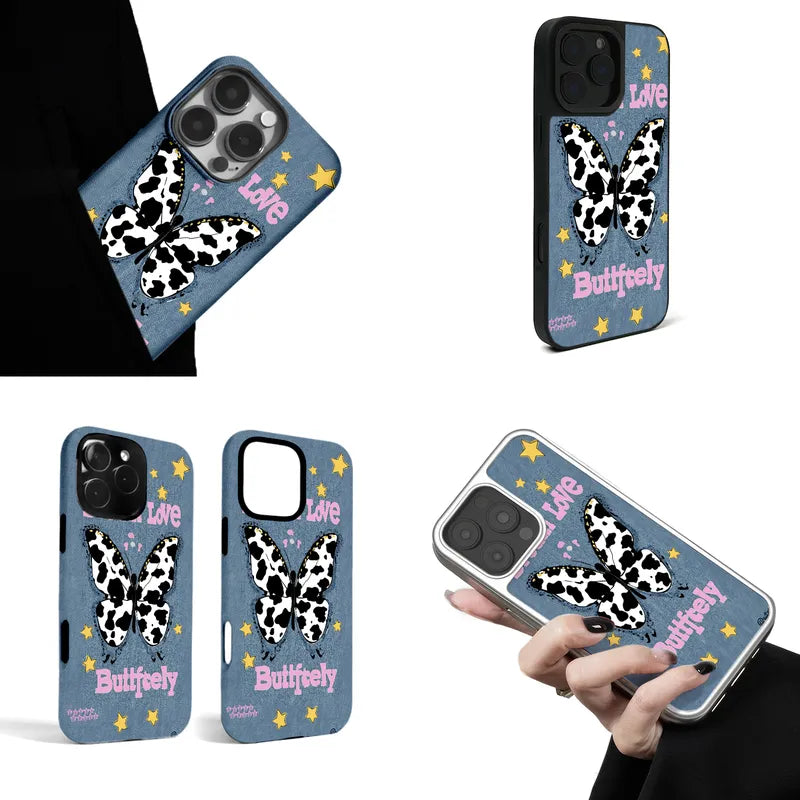 Cow Print Butterfly Case