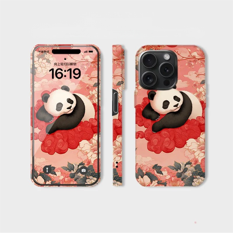 Panda Bliss Floral Phone Case