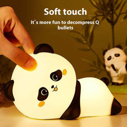 Cute Panda Silicone Pat Lamp Cartoon Night Light