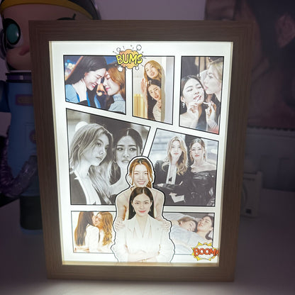 ไฟภาพถ่าย LED ตกแต่ง, LingOrm, MilkLove, NamtanFilm, Viewjune,Lmsy, ชาร์จใหม่ได้, เปลี่ยนสีได้ 3 สี, ไฟกลางคืนแบบอารมณ์, สำหรับห้องนอน, ห้องนั่งเล่น, ของขวัญวันหยุดสำหรับเด็กผู้หญิง