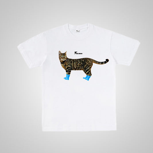 Leopard Cat in Boots Tee