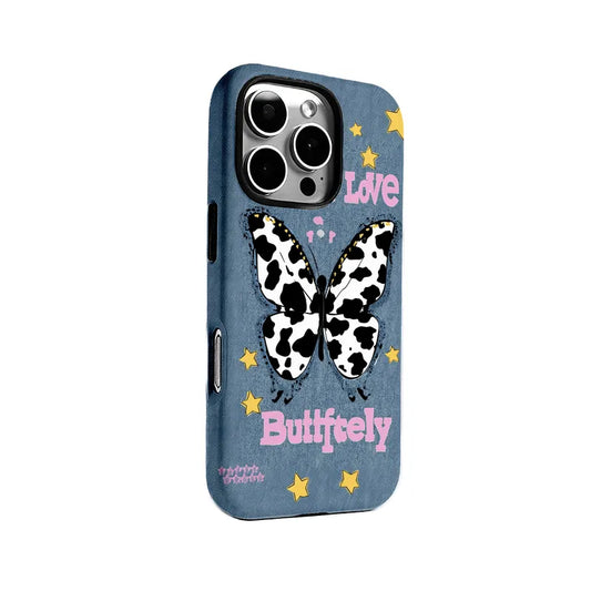 Cow Print Butterfly Case