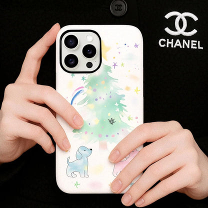 パステルカラーのパピーツリーiPhoneケース