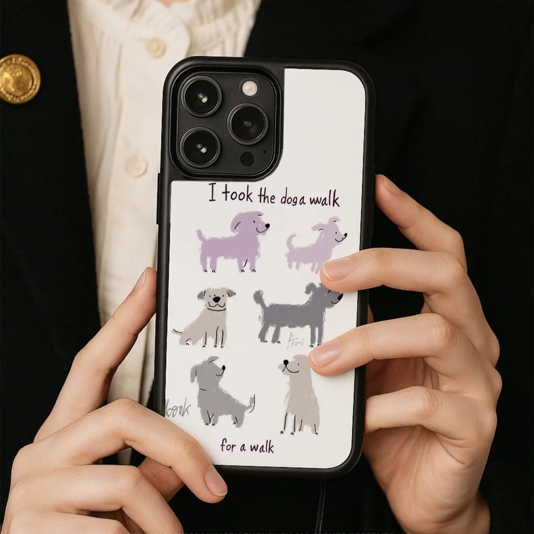 Dog Walk Doodle Phone Case