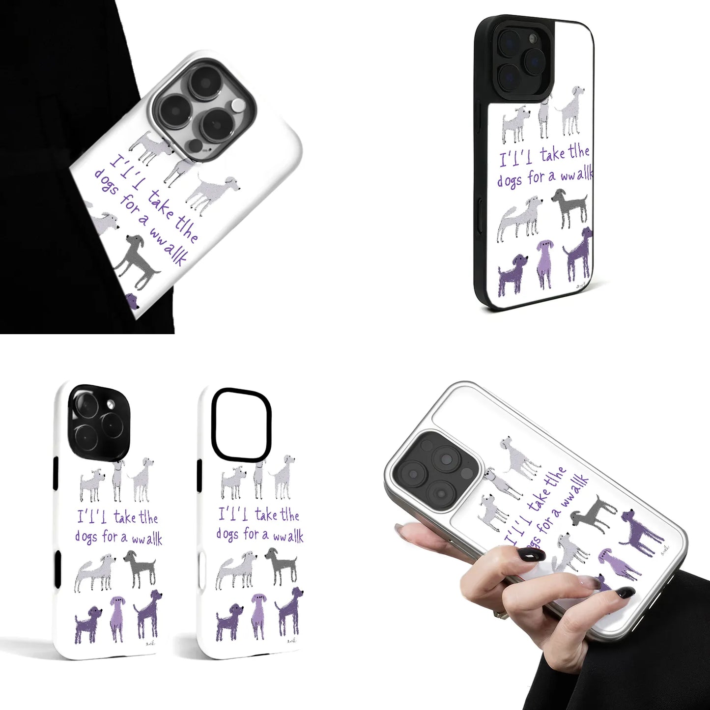 Dog Walk Doodle Phone Case