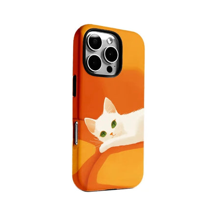 心地よい猫の携帯ケース
