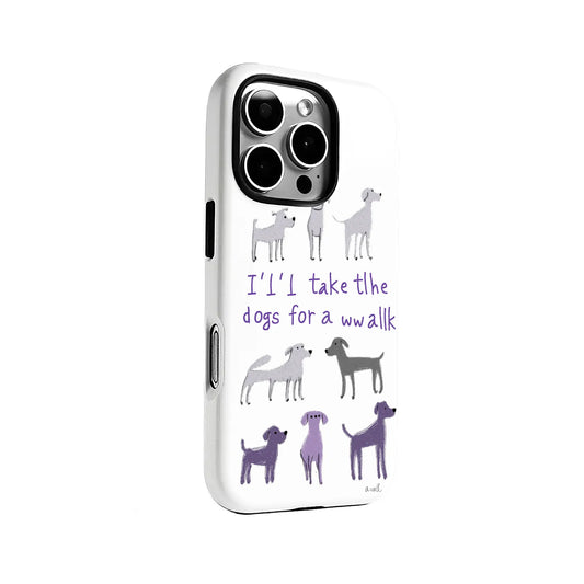 Dog Walk Doodle Phone Case